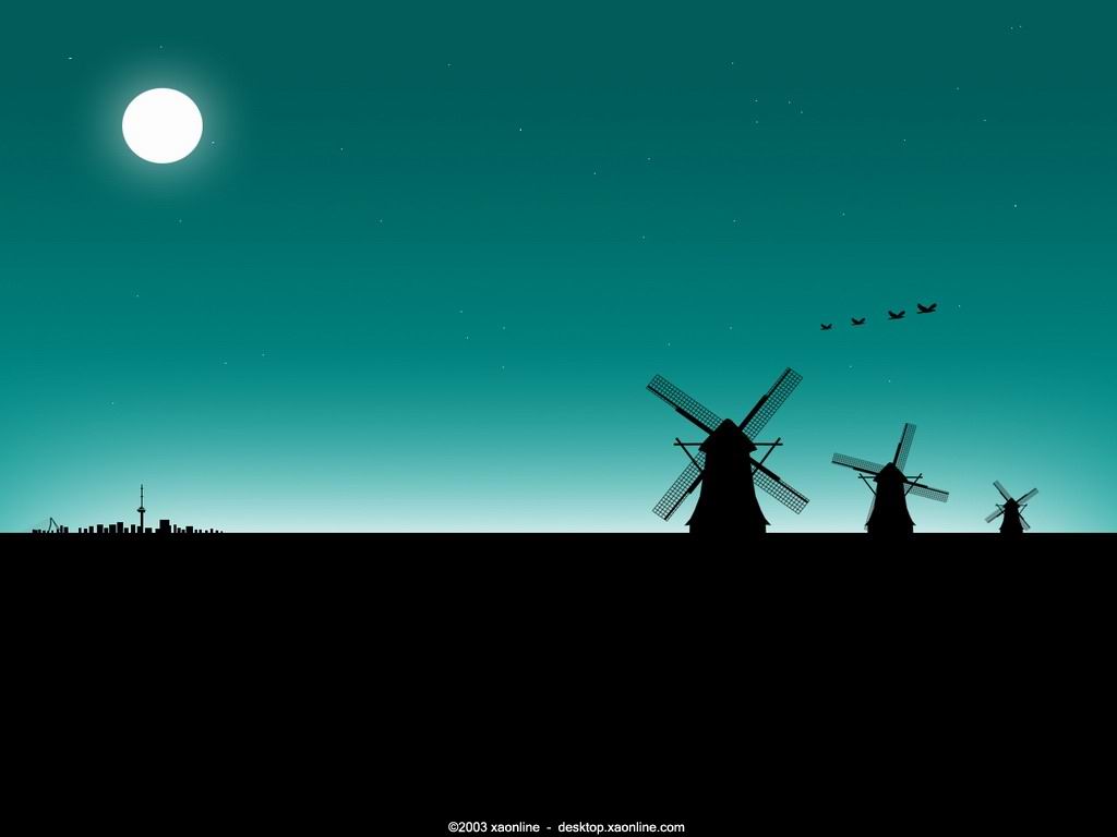 papier peint keren dan lucu,ciel,moulin à vent,horizon,silhouette,la photographie