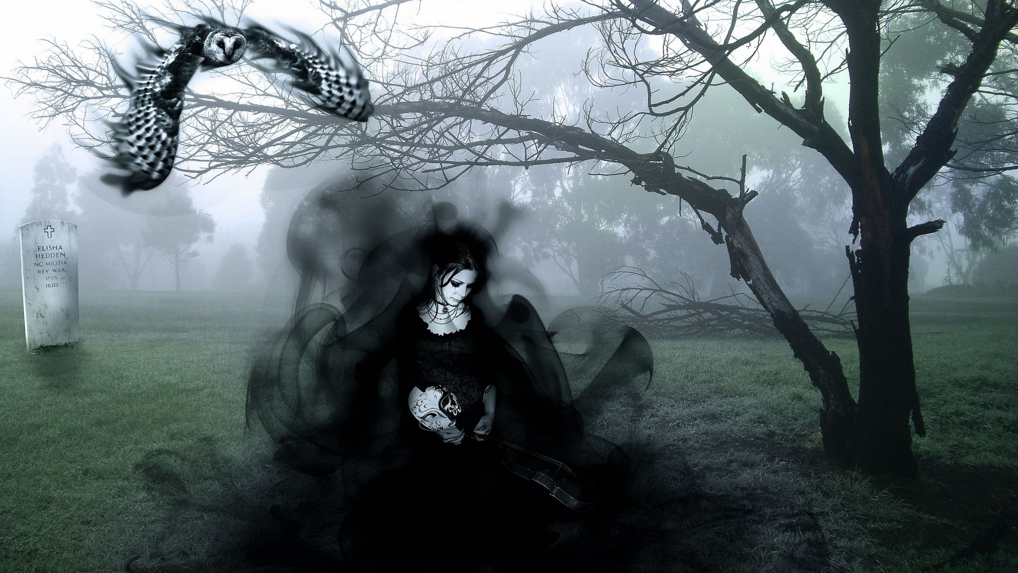 fondo de pantalla gótico hd,árbol,oscuridad,atmósfera,niebla,niebla