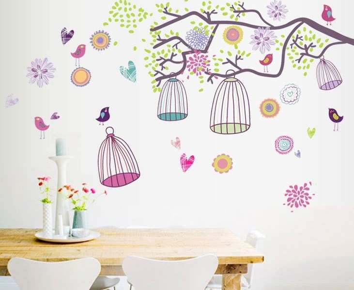 wallpaper unik dan lucu,cage,product,wall sticker,pink,room