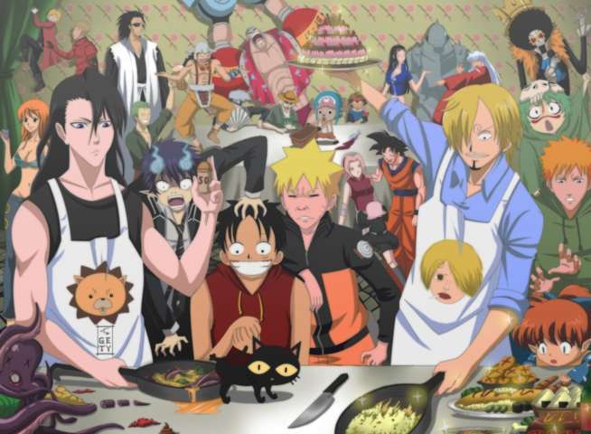 wallpaper konyol,anime,cartoon,community,animated cartoon,cuisine