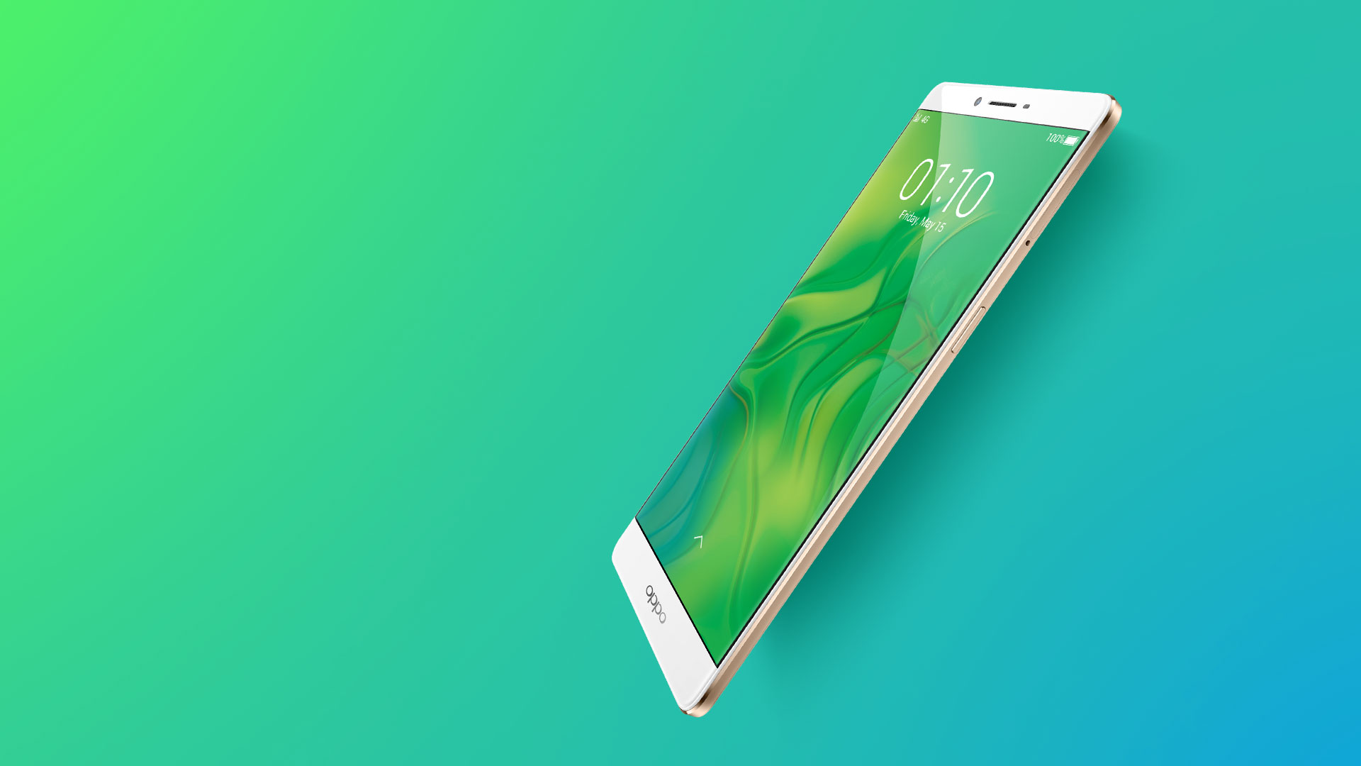 oppo f1s hd wallpaper,green,smartphone,gadget,mobile phone,material property