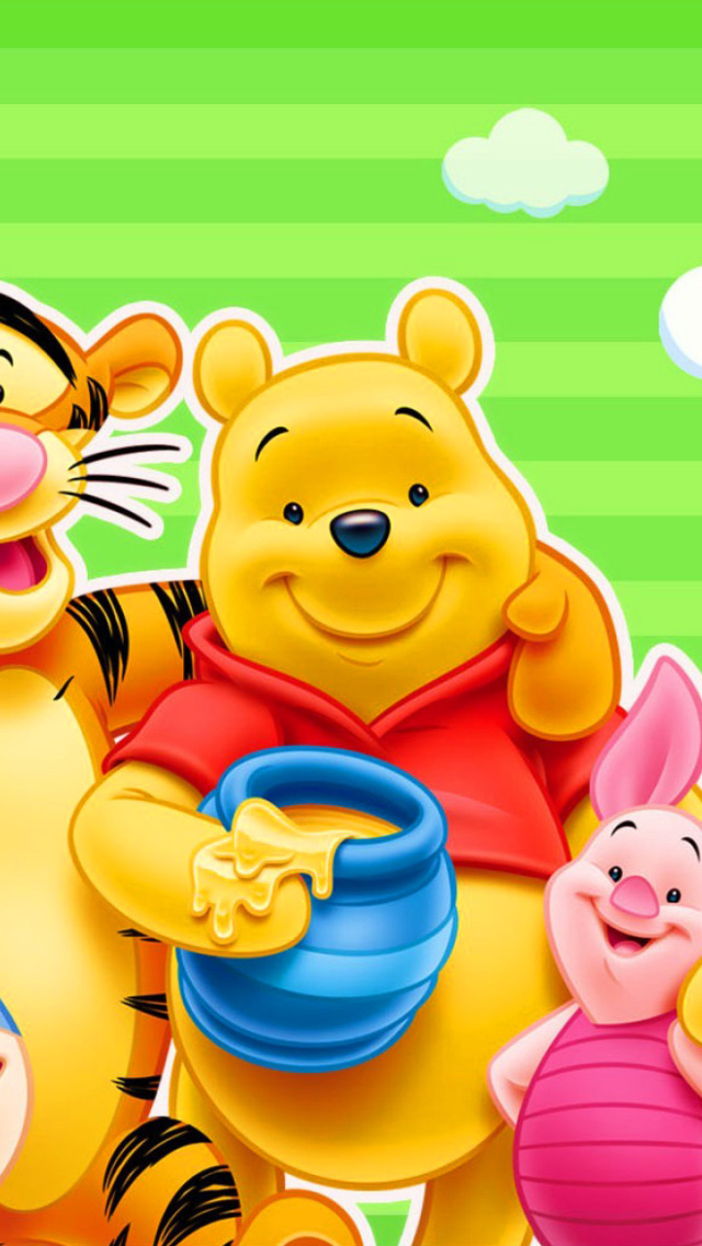 winnie the pooh iphone wallpaper,cartoon,yellow,happy,smile,toy