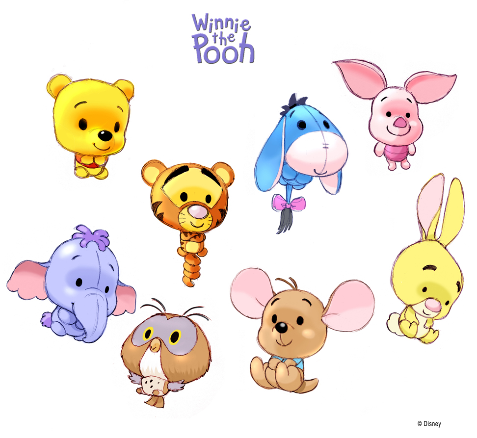 baby pooh wallpaper,cartoon,clip art,animal figure,snout,graphics