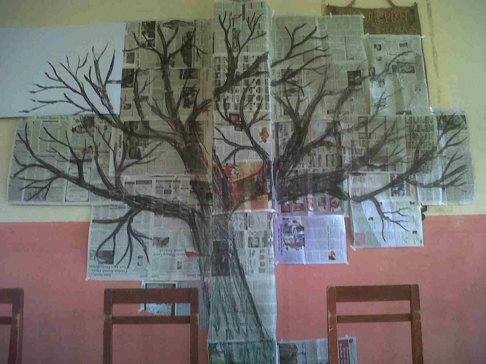 papier peint cara membuat dinding,arbre,mur,plante ligneuse,plante,chambre