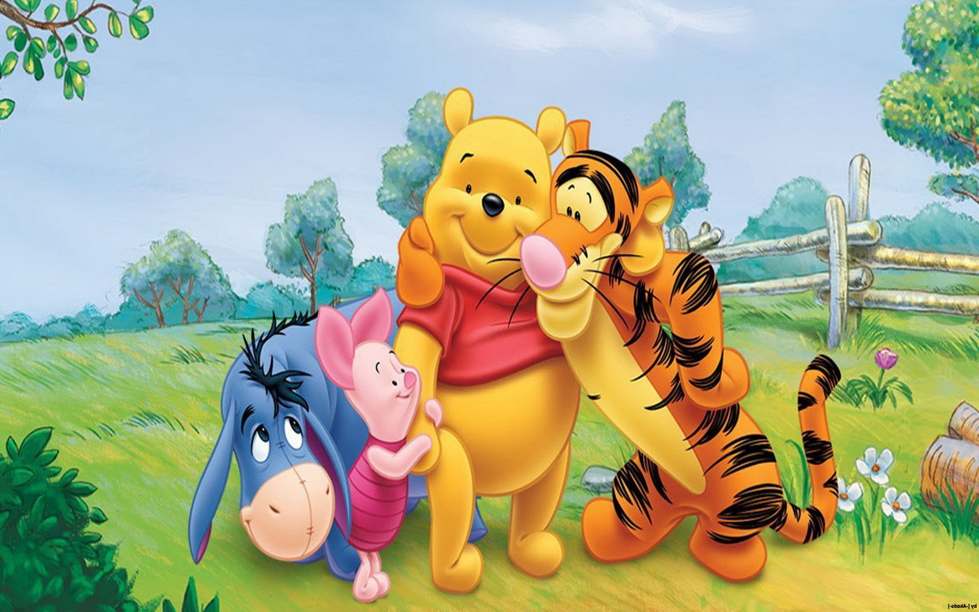 winnie pooh wallpaper,animated cartoon,cartoon,illustration,animation,wildlife