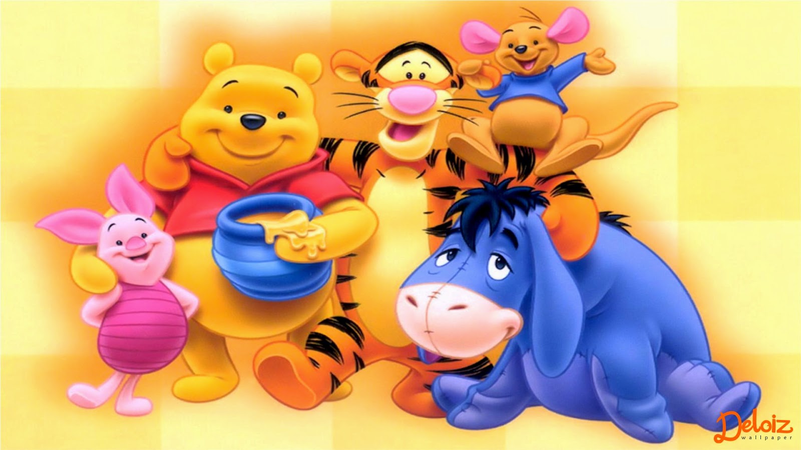 winnie pooh wallpaper,cartoon,animated cartoon,animation,toy,font