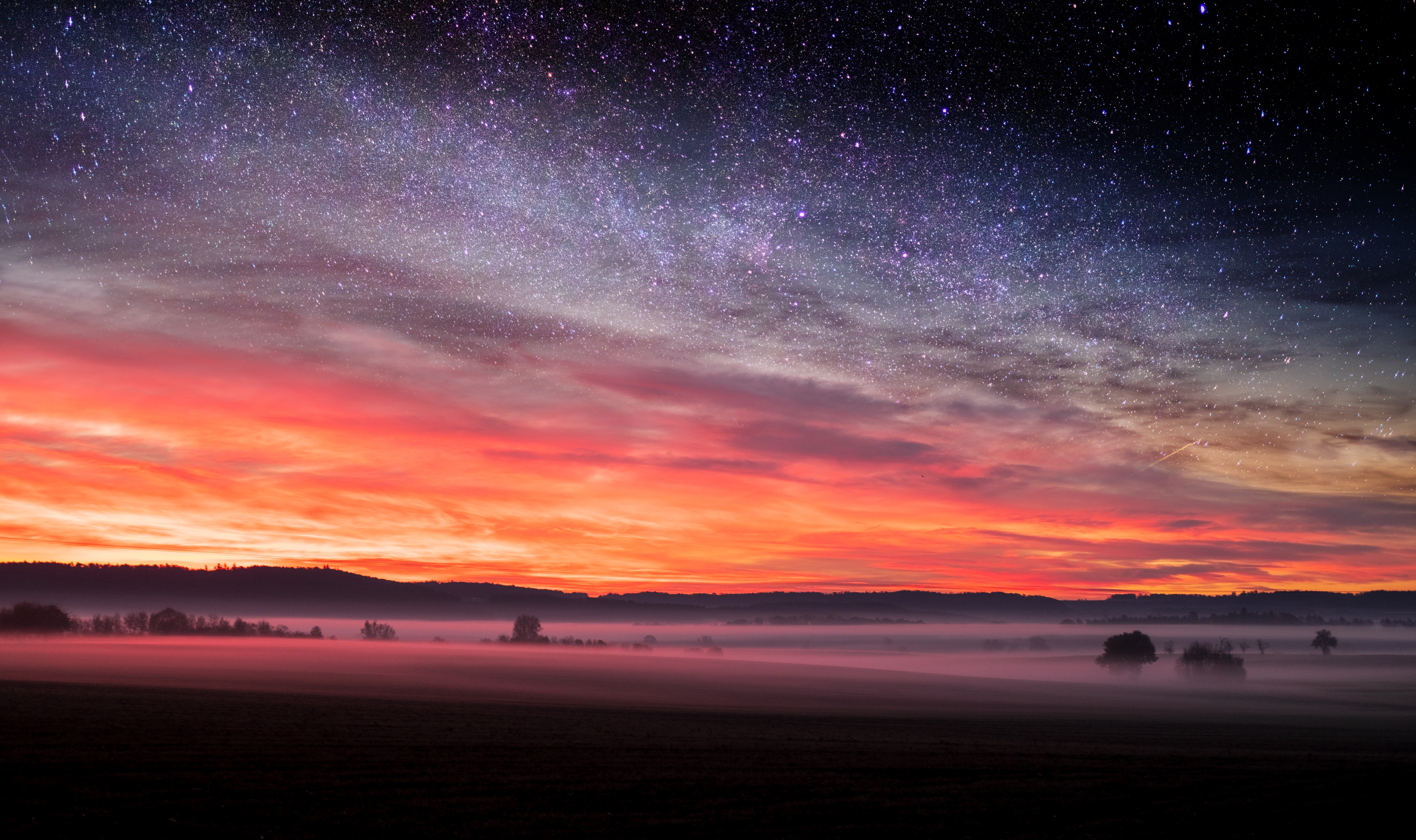 scarica lo sfondo delle foto,cielo,ultimi bagliori,orizzonte,natura,alba