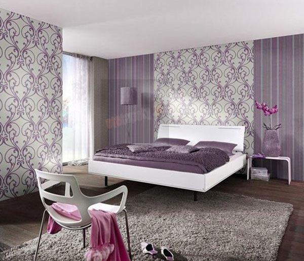 papier peint kedai murah,chambre,meubles,lit,chambre,violet