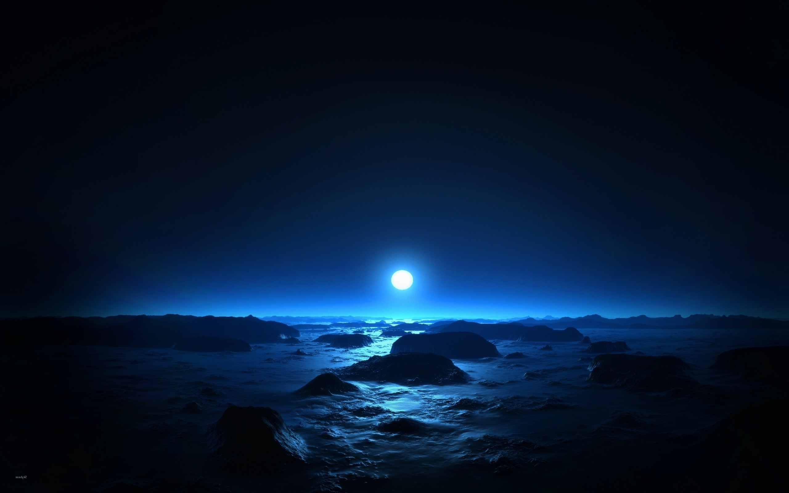 noche naturaleza fondos de pantalla hd,cielo,horizonte,mar,ligero,azul