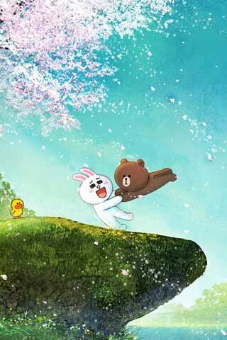 wallpaper line chat,animierter cartoon,karikatur,animation,illustration,himmel