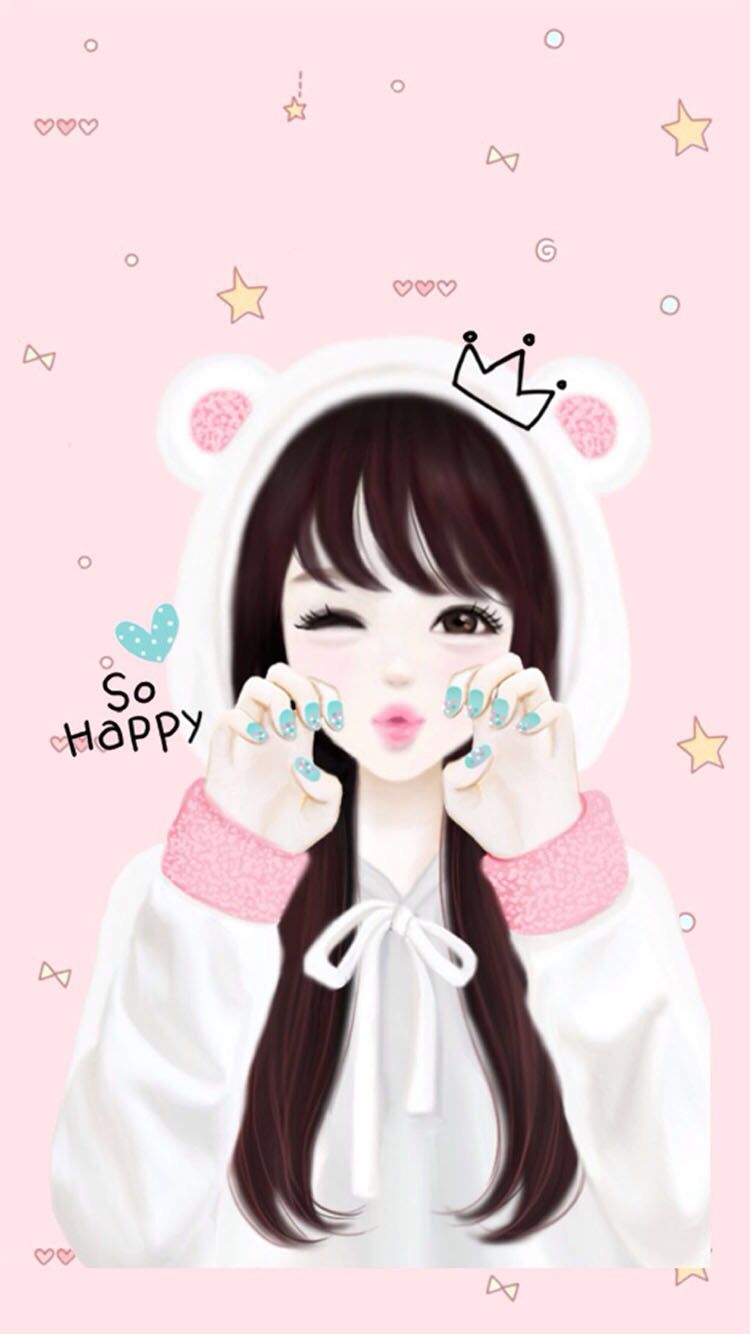 korean anime wallpaper,hair,cartoon,illustration,pink,hairstyle
