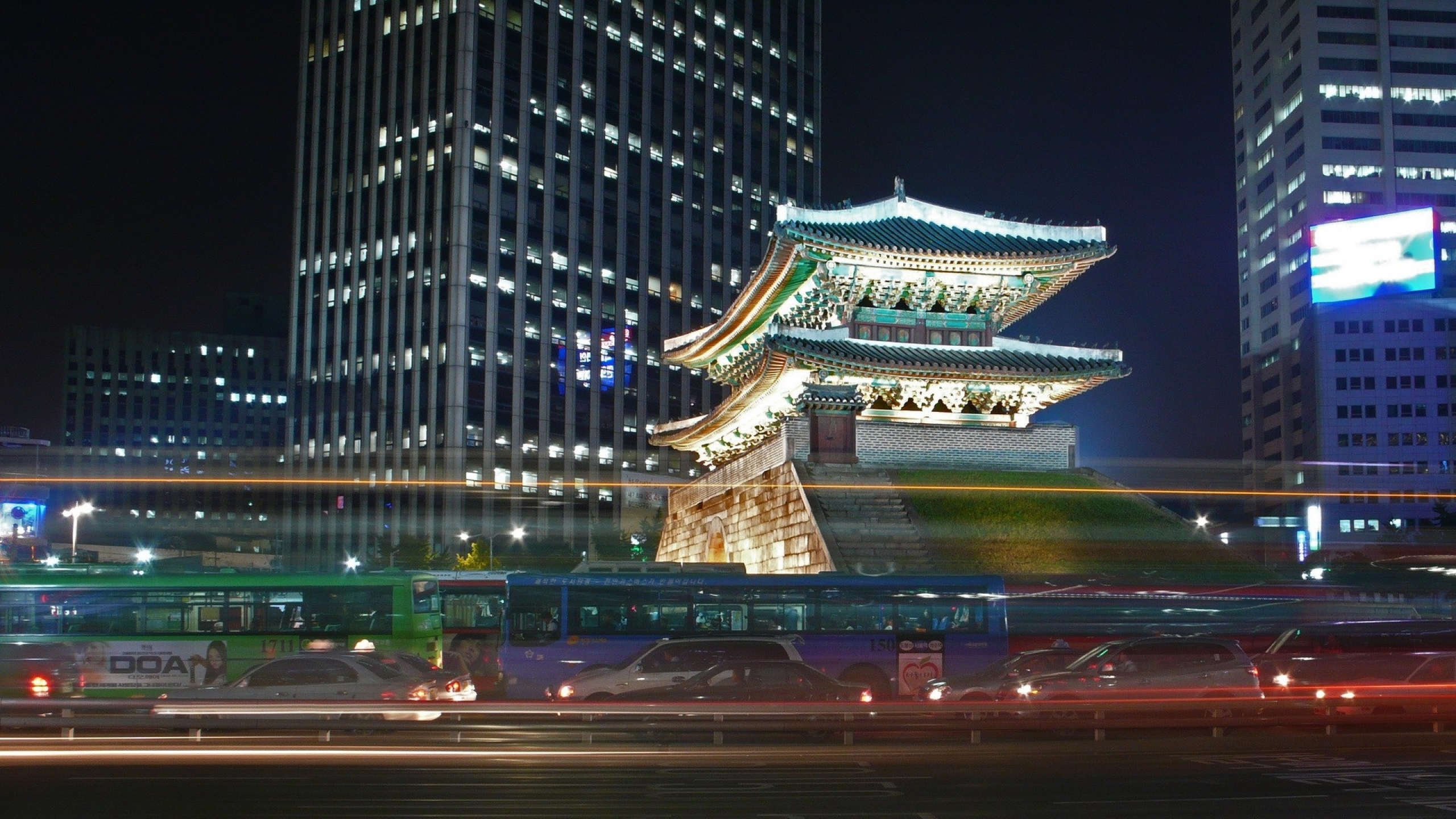 fond d'écran kore,zone métropolitaine,ville,nuit,bloc de tour,architecture