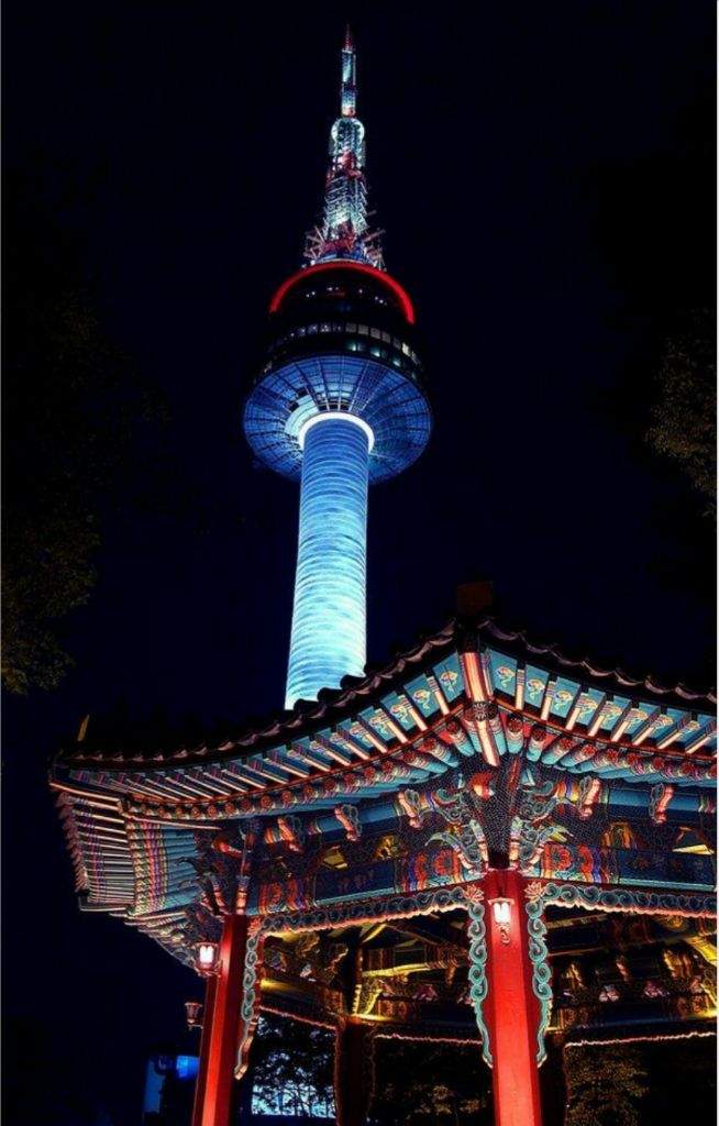 sfondi iphone seoul,torre,notte,architettura,cielo,attrazione turistica