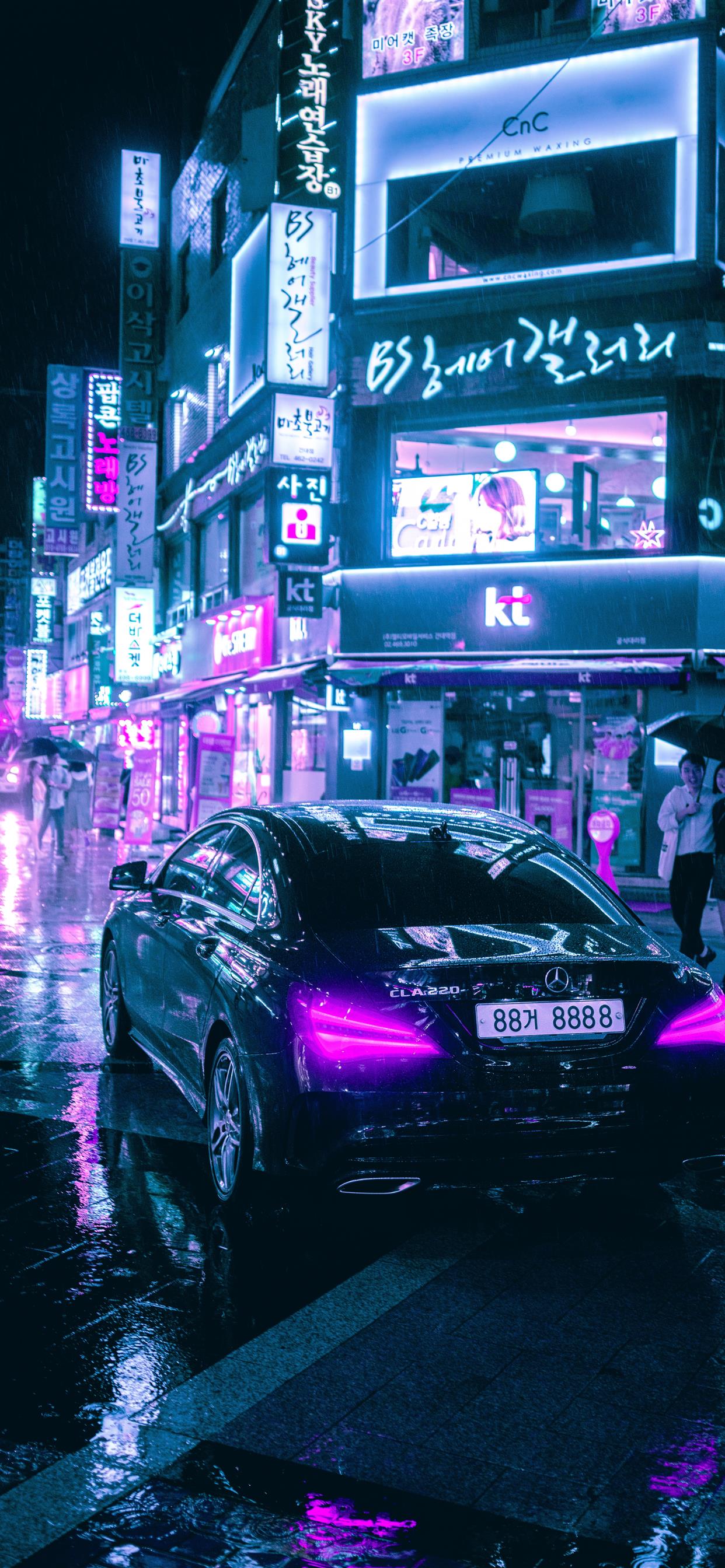서울 배경 아이폰,차,차량,보라색,고급 차량,분홍
