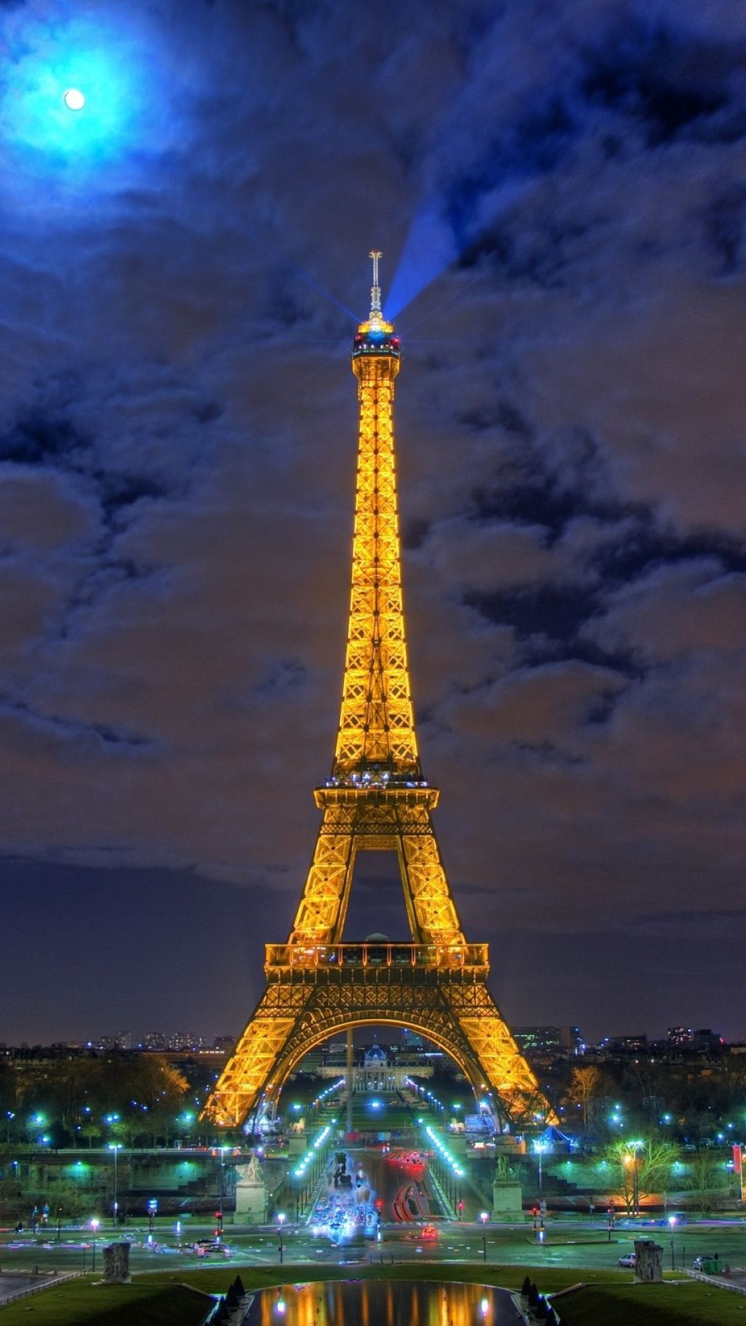 carta da parati 3d parigi,torre,cielo,notte,architettura,monumento