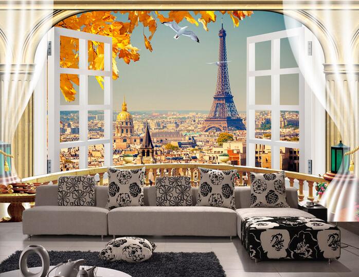 3d wallpaper paris,room,wallpaper,living room,furniture,interior design