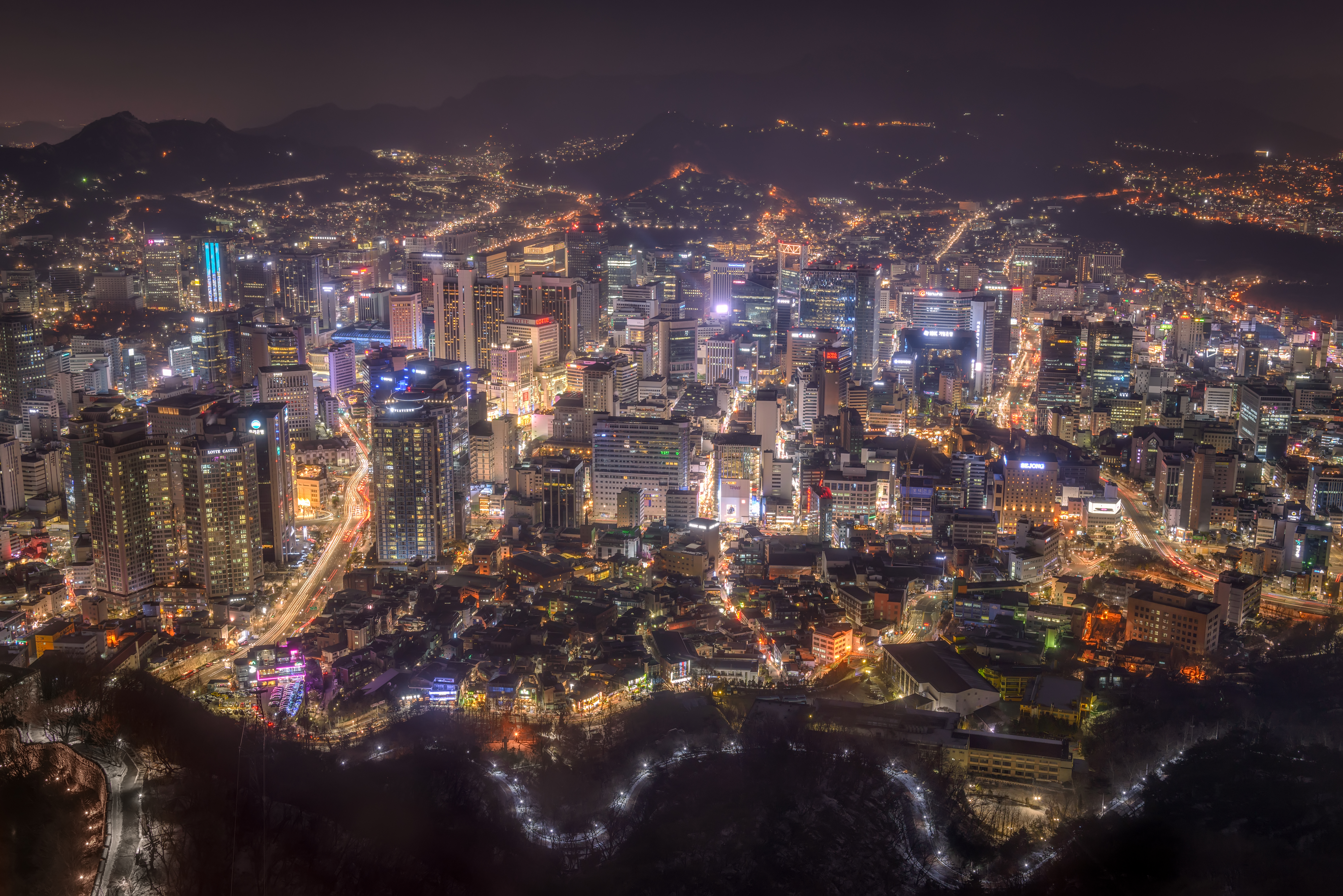 seoul tapete hd,stadtbild,metropolregion,stadt,stadtgebiet,luftaufnahmen