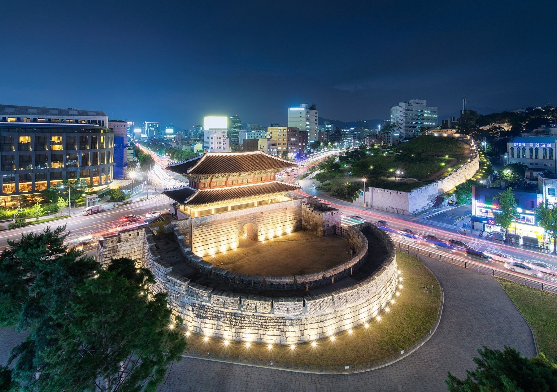 ソウル韓国壁紙,首都圏,市,都市の景観,夜,市街地