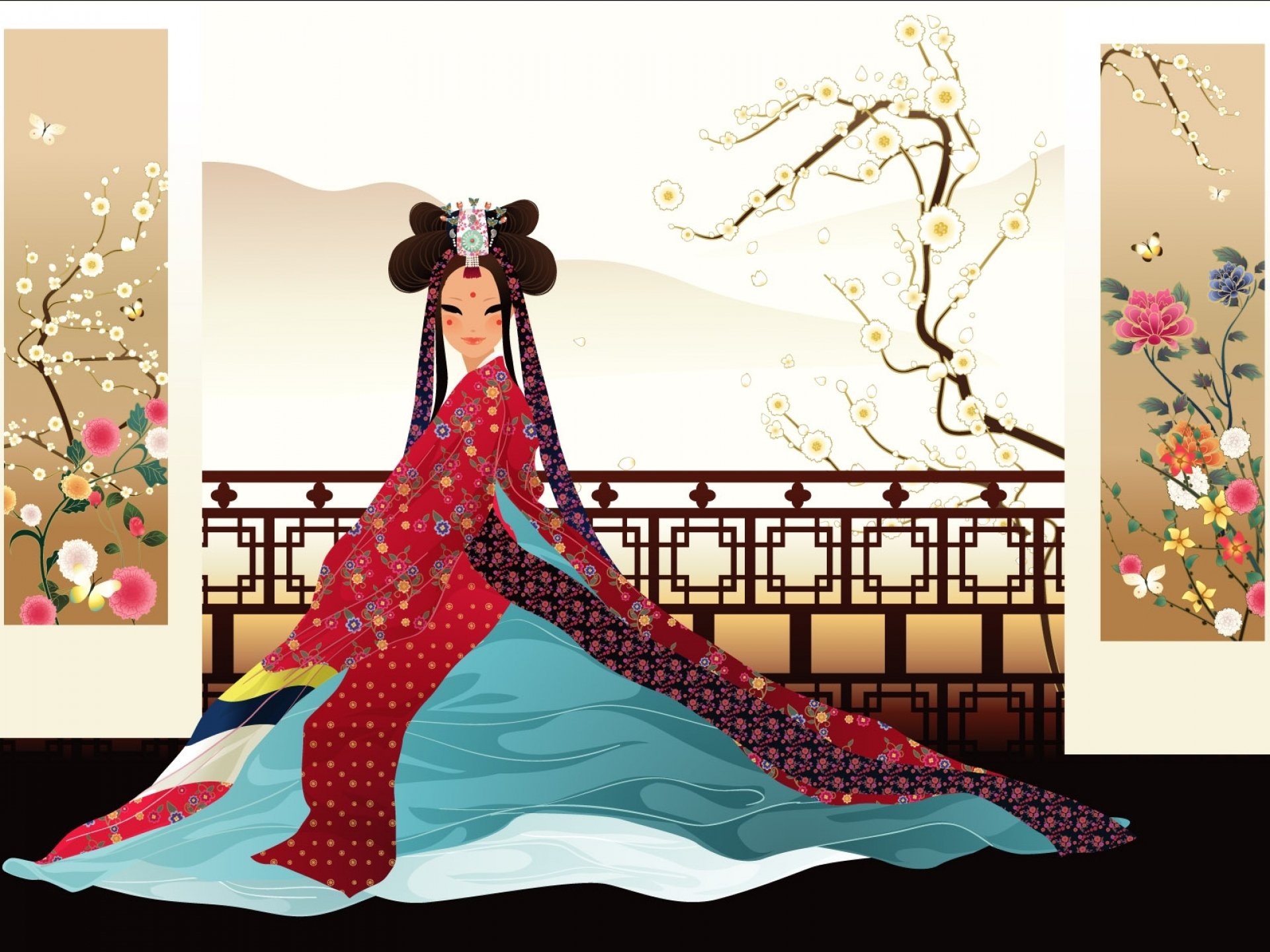 fondo de pantalla del artista coreano,ilustración,vestir,diseño gráfico,arte,póster