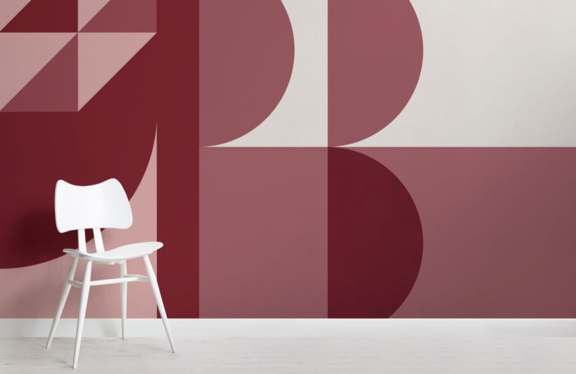 papier peint rouge moderne,rouge,mur,meubles,table,design d'intérieur