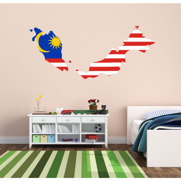 papier peint malaisie design,autocollant mural,chambre,drapeau,mur,autocollant