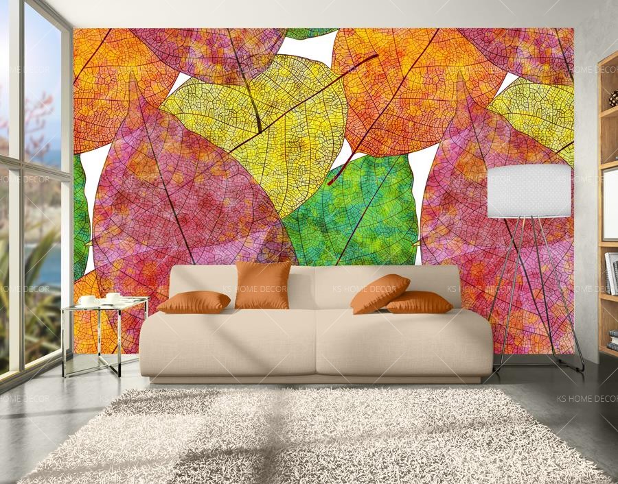 papier peint malaisie design,feuille,mur,art moderne,chambre,violet