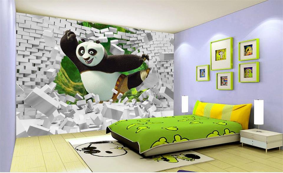 3d tapete für kinder,panda,hintergrund,wand,zimmer,karikatur