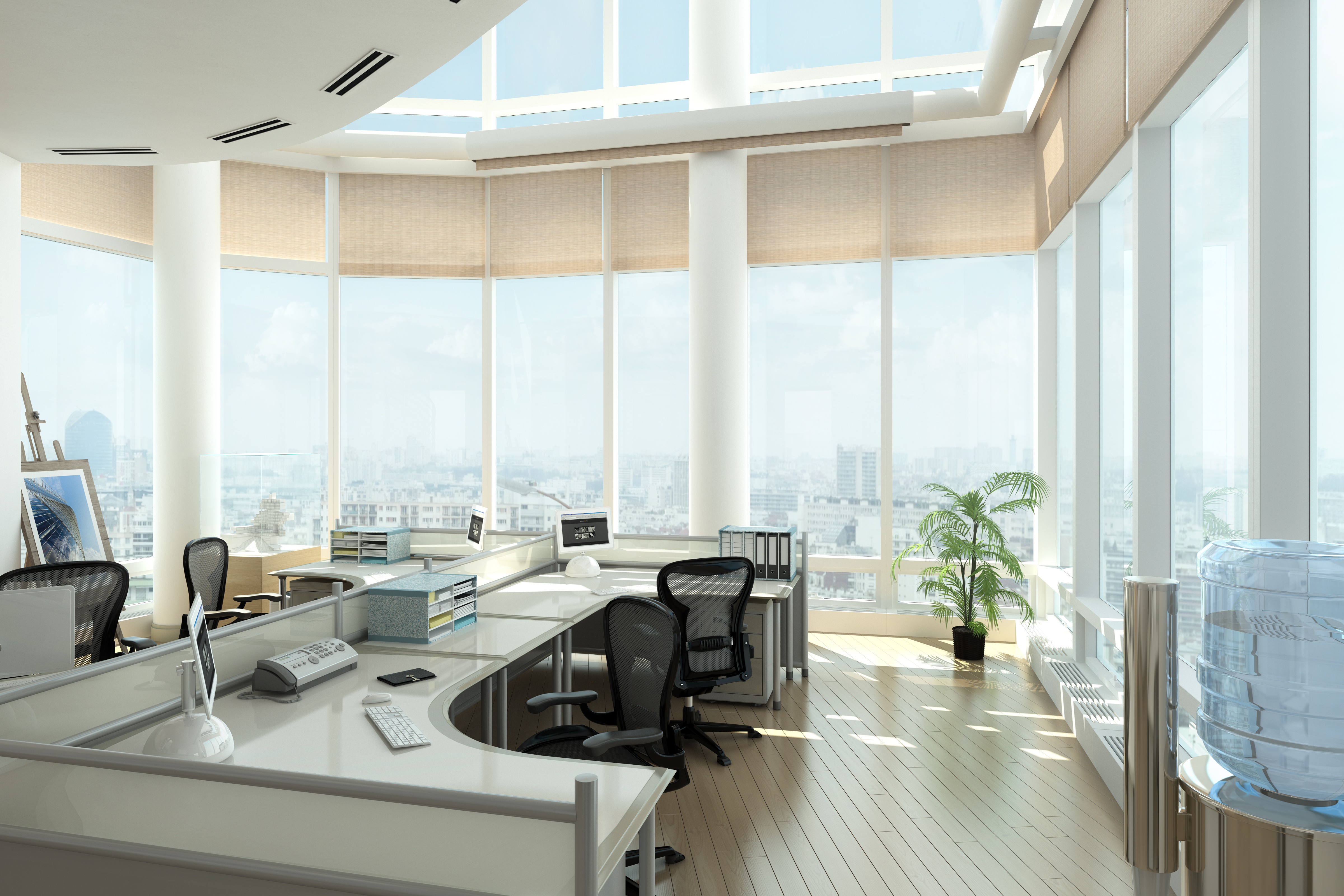 office wallpaper design,property,building,interior design,office,room