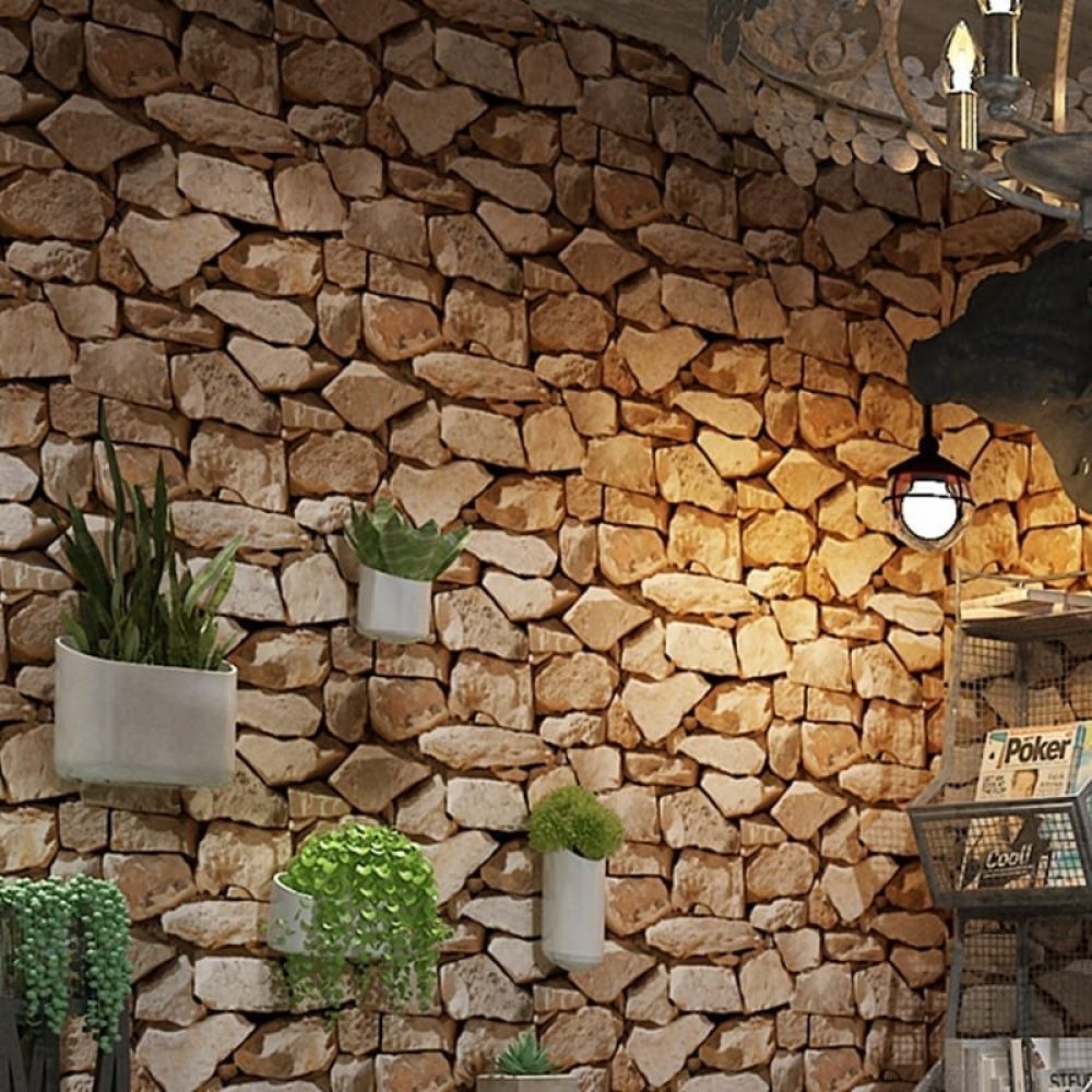3d wallpaper price,stone wall,wall,brickwork,lighting,cobblestone