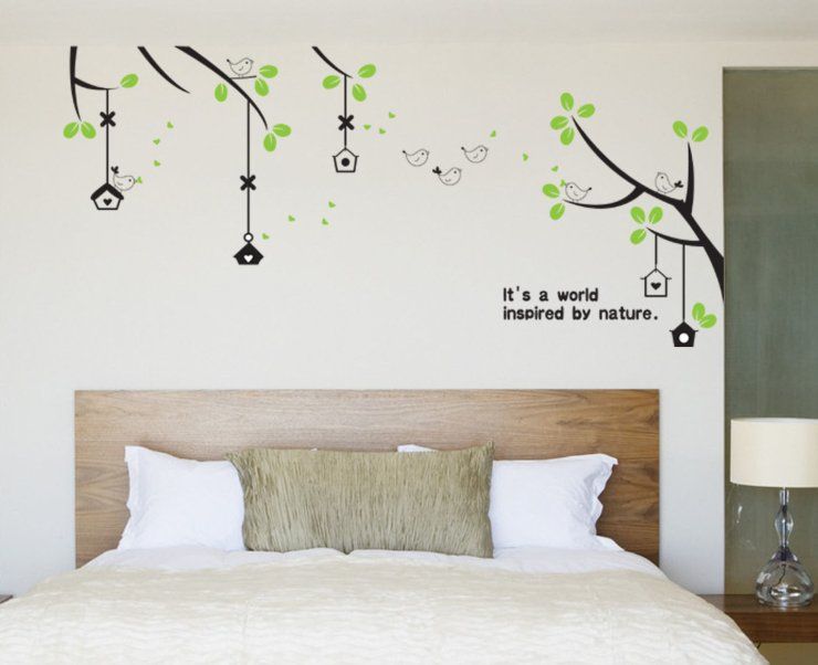 korean wallpaper home decor,branch,wall sticker,wall,room,tree