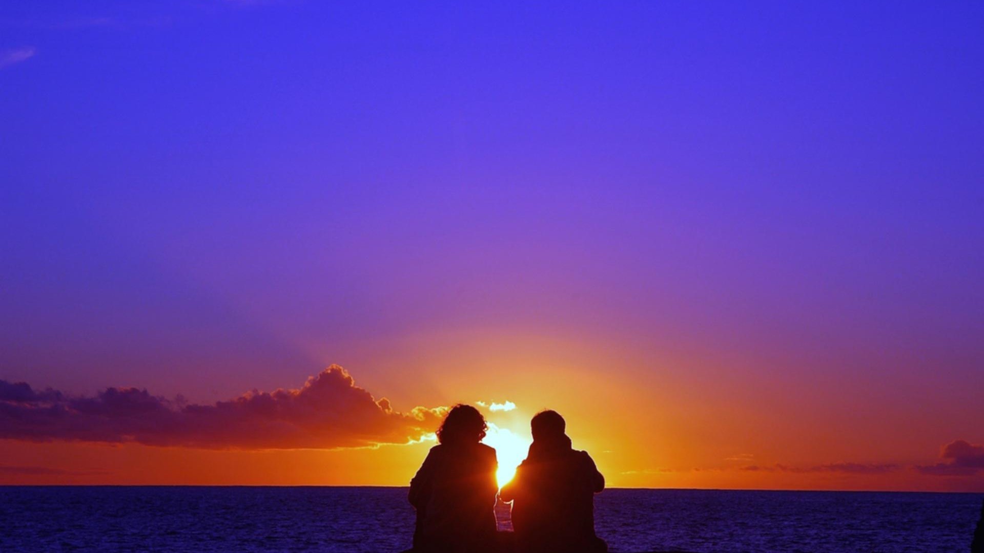 papier peint gambar romantis,ciel,horizon,photographier,rémanence,crépuscule