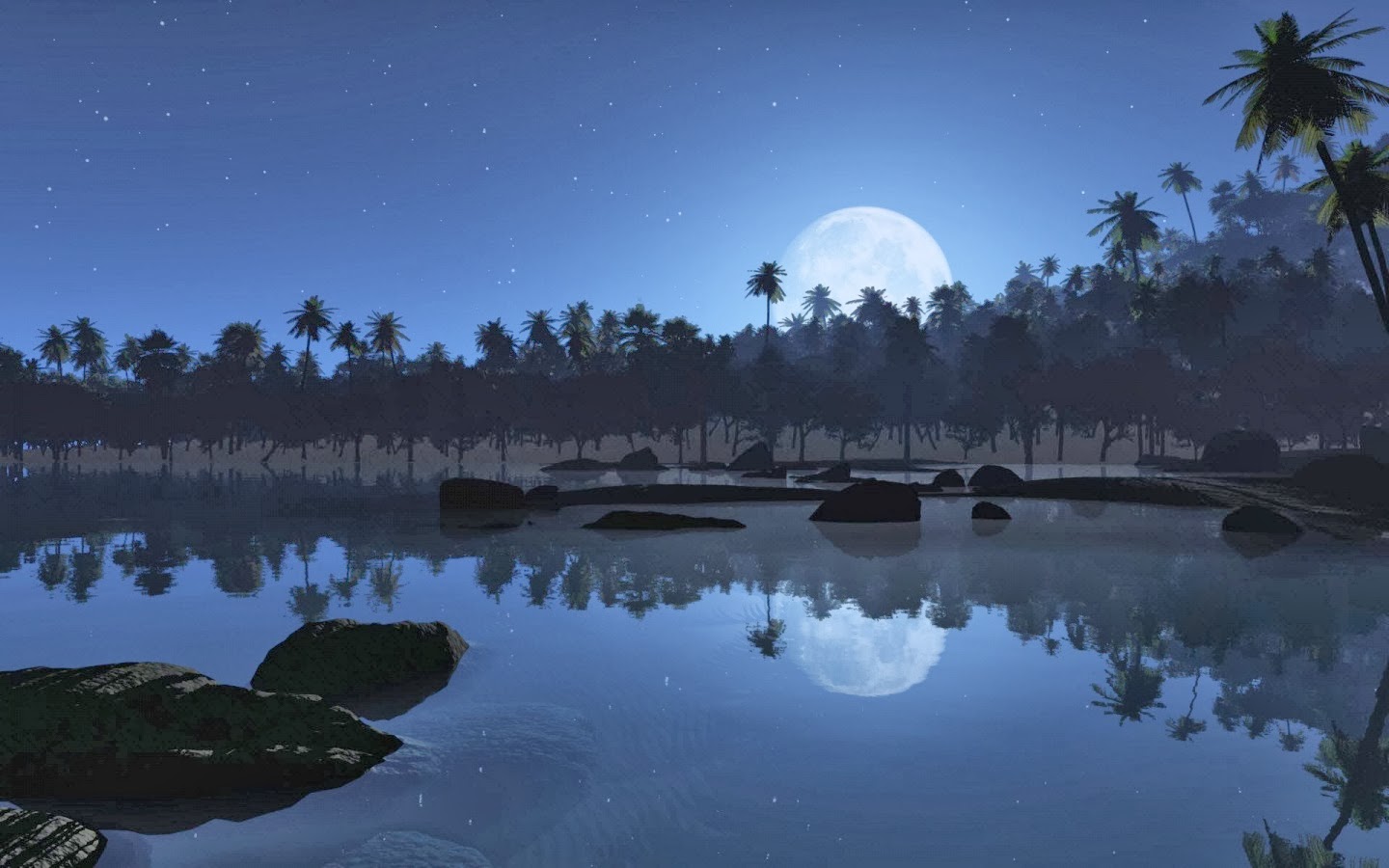 fondos de pantalla unik hd,reflexión,naturaleza,paisaje natural,cielo,luna