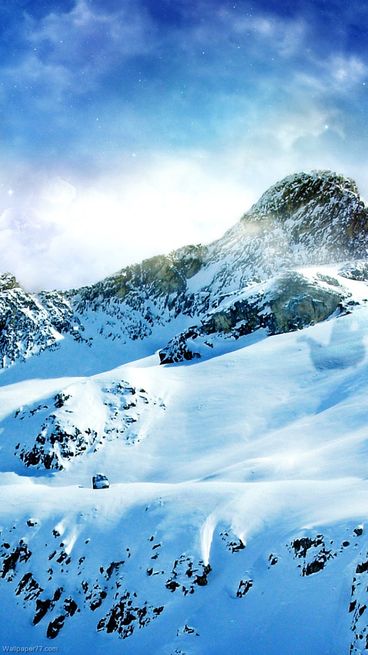 carta da parati lenovo a6000,natura,neve,montagna,catena montuosa,inverno
