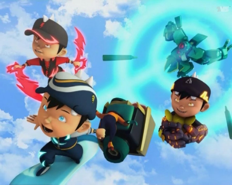 wallpaper boboiboy kuasa 6,animated cartoon,cartoon,animation,illustration,fun