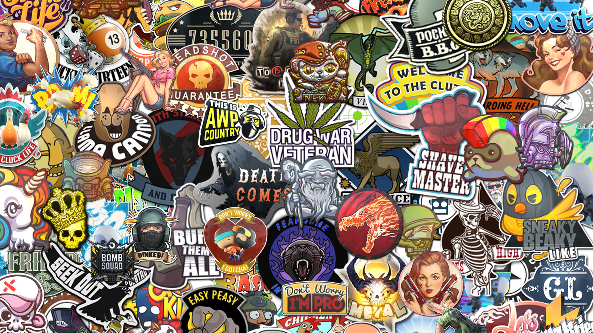 stiker wallpaper,collage,cartoon,art,fiction,comics