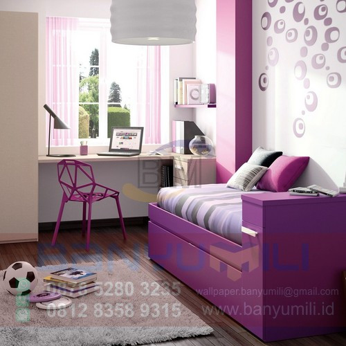 harga wallpaper dinding hello kitty per meter,furniture,bedroom,purple,room,violet