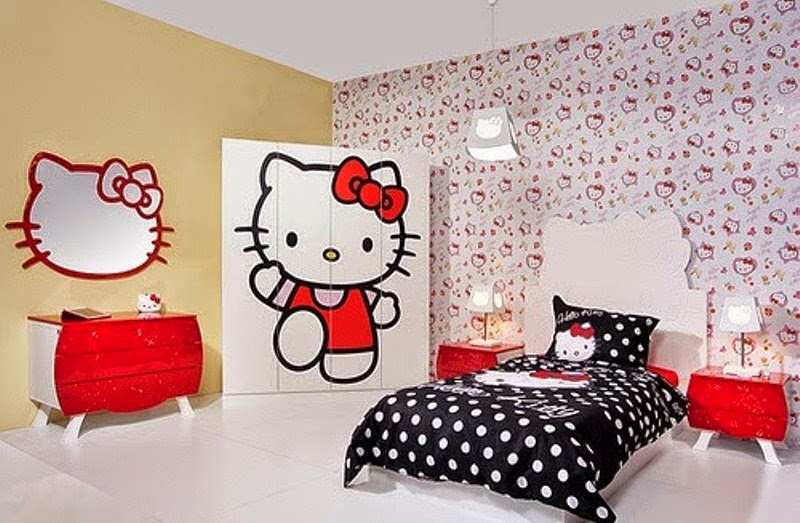 Contoh Gambar Wallpaper Dinding Hello Kitty Untuk Kamar Hello Kitty