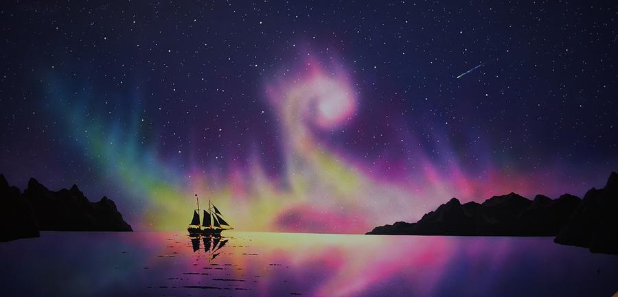 wallpaper pelangi indah,sky,nature,aurora,natural landscape,atmosphere