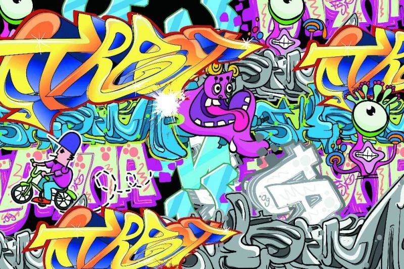 wallpaper warna warni keren,graffiti,art,text,psychedelic art,street art