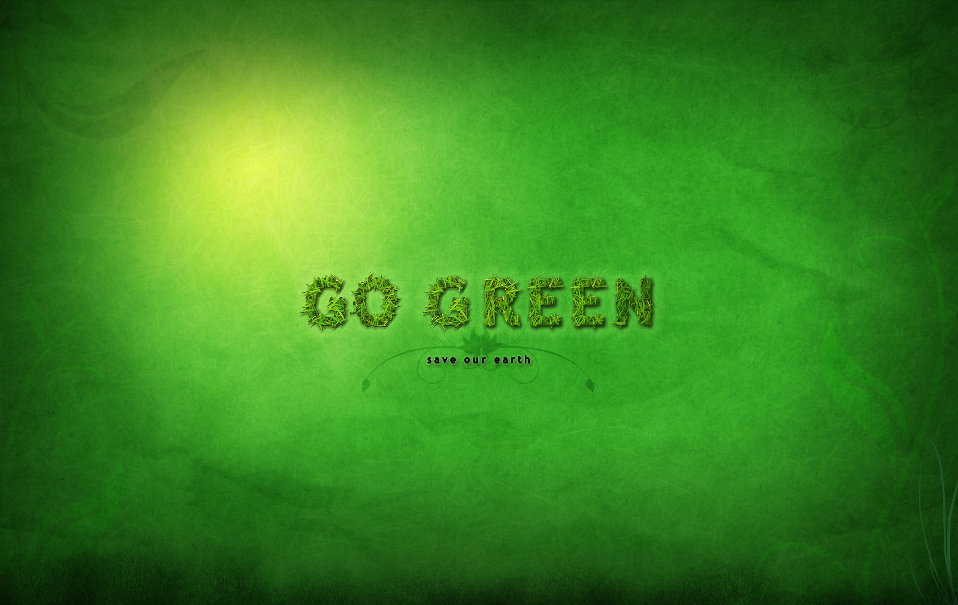 go green wallpaper,green,text,font,grass,graphics
