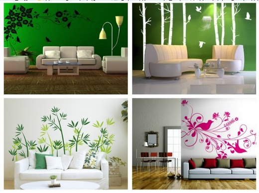 cara membuat wallpaper dinding dengan cat,green,interior design,room,wall,wallpaper