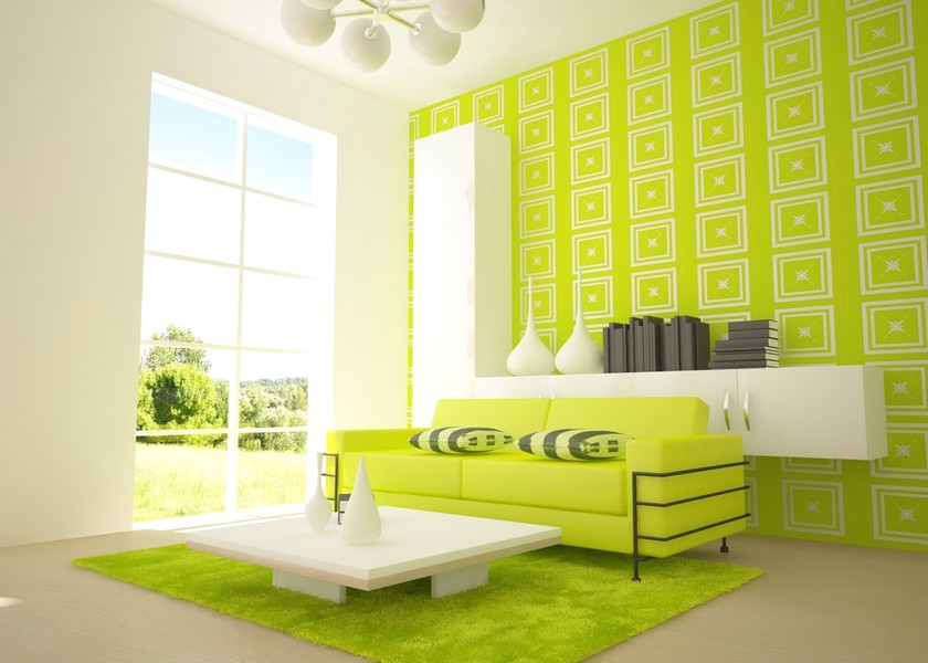 wallpaper ruang tamu mewah,furniture,room,interior design,green,wall