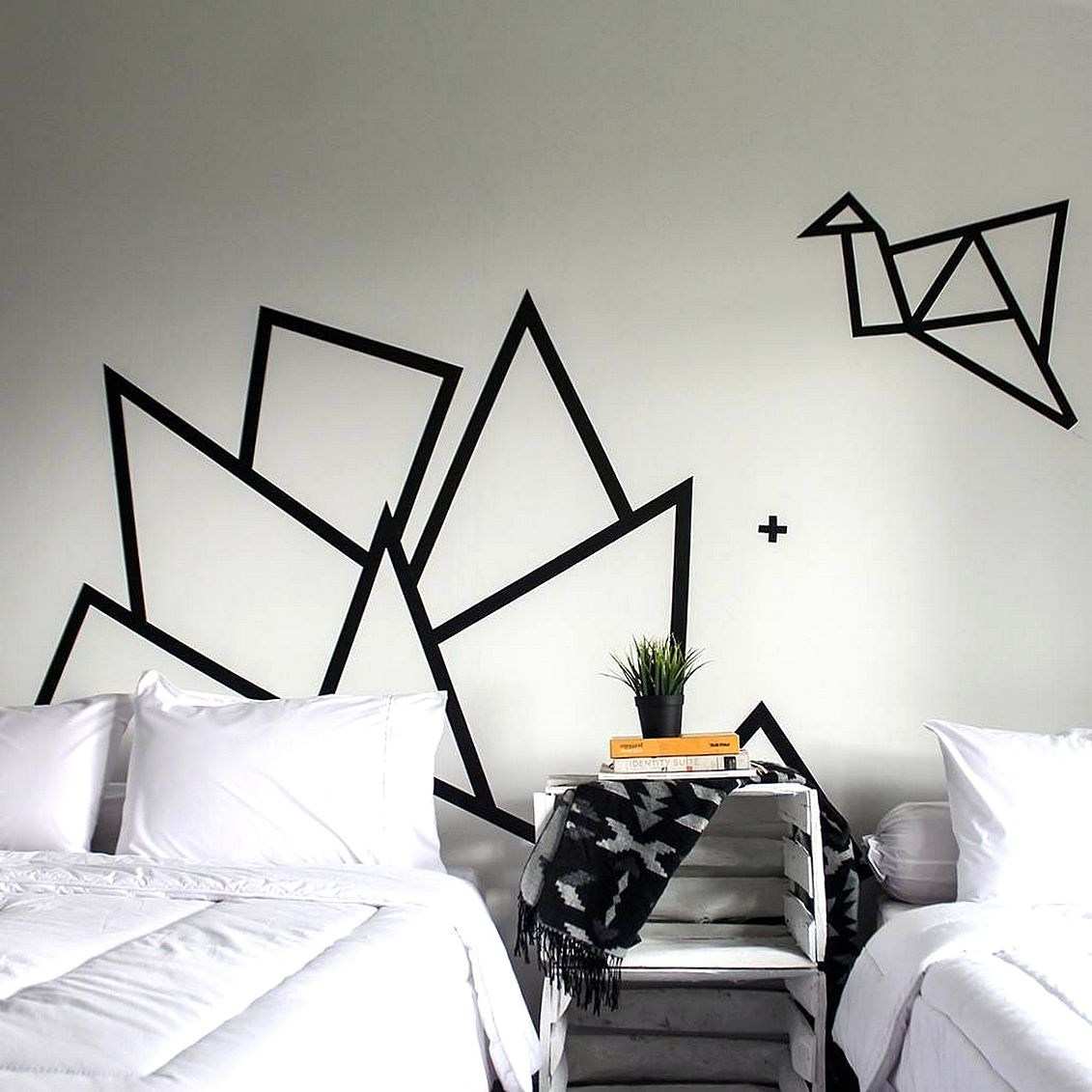 wallpaper dinding kamar hitam putih,wall,black and white,room,furniture,monochrome photography