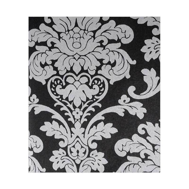 壁紙dinding hitam putih,白い,黒,パターン,花柄,設計