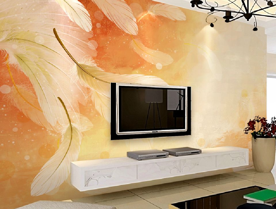 papel tapiz teñido ruang tamu kecil,fondo de pantalla,pared,habitación,televisión lcd,mural
