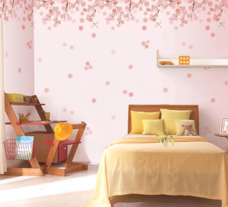 tapete dinding kamar tidur perempuan,wand,zimmer,rosa,hintergrund,schlafzimmer