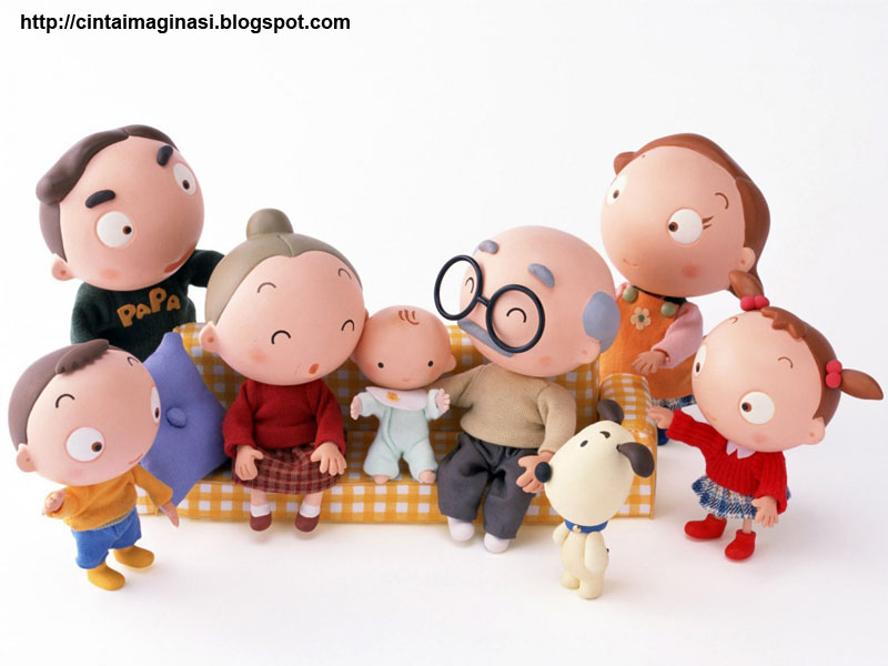 wallpaper keluarga,cartoon,people,animated cartoon,social group,toy