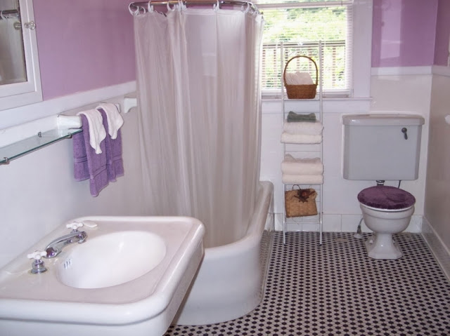 1 롤 벽지 베라 미터,화장실,화장실,보라색,방,샤워 커튼