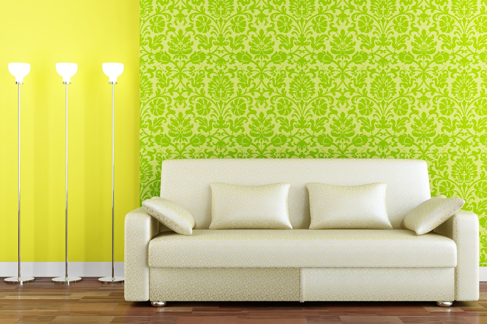 wallpaper warna kuning,green,wall,yellow,wallpaper,room