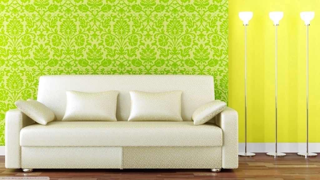 壁紙warna emas,緑,壁,黄,壁紙,リビングルーム